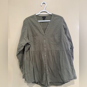 Torrid Olive Green Cotton Top